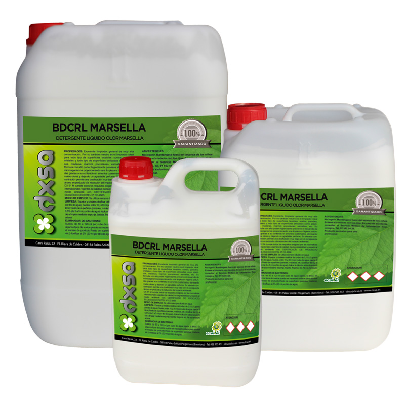 BDCRL MARSELLA    Detergente líquido olor Marsella para limpieza manual o máquina12 x 1500 ml
