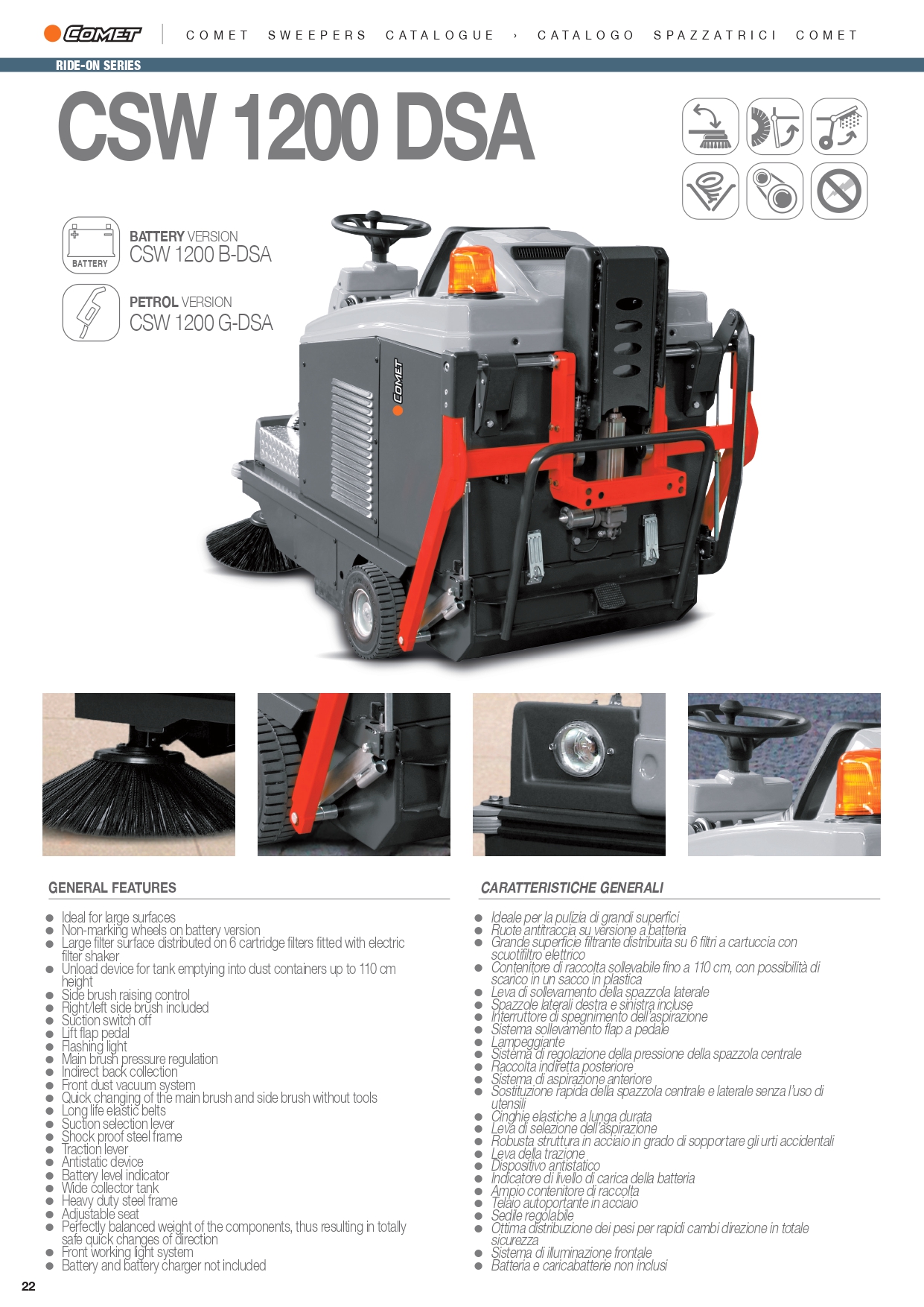 CSW 1200  B-DSA    DESCARGA HIDRAULICA   (NO BAT/CARG.)