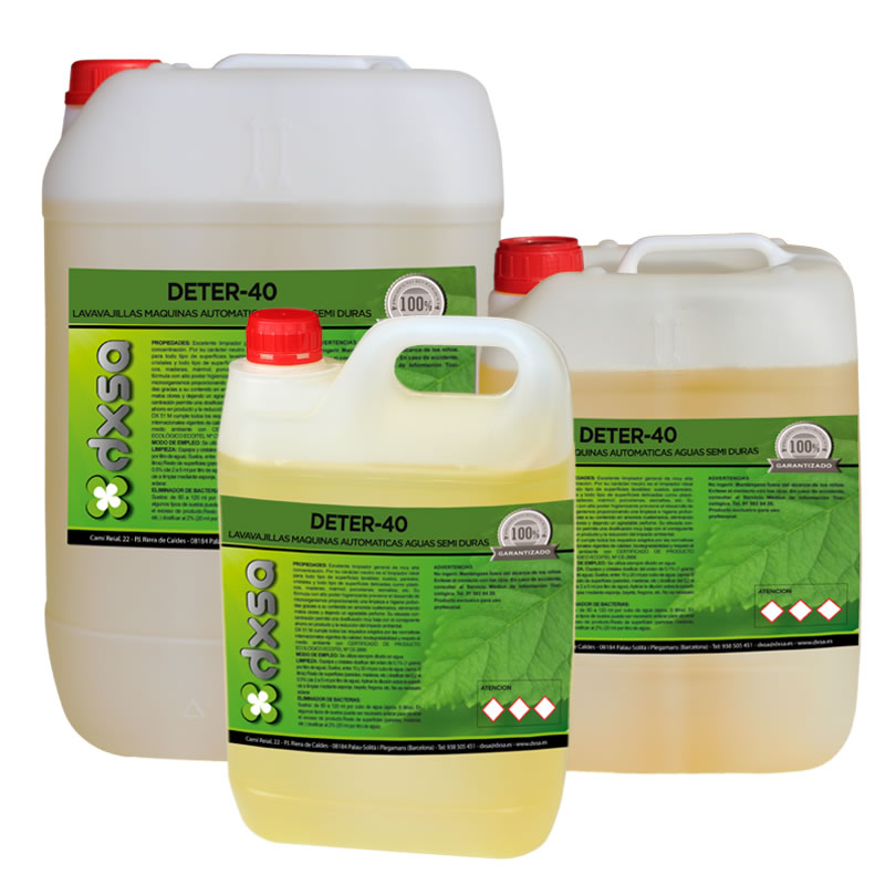 DETER-40          Lavavajillas máquinas automáticas aguas semi duras   30 Kg