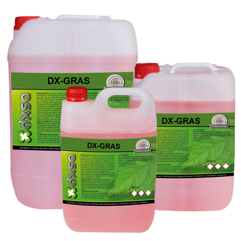 DX-GRAS      Agradable desengrasante ecológico aroma limón ECOITEL   5 Kg