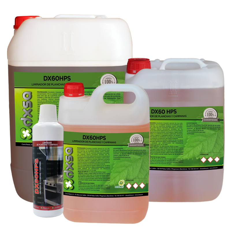 DX60HPS      Limpiador de planchas y campanas en frío y caliente  (40º-70º)   6 x 750 ml