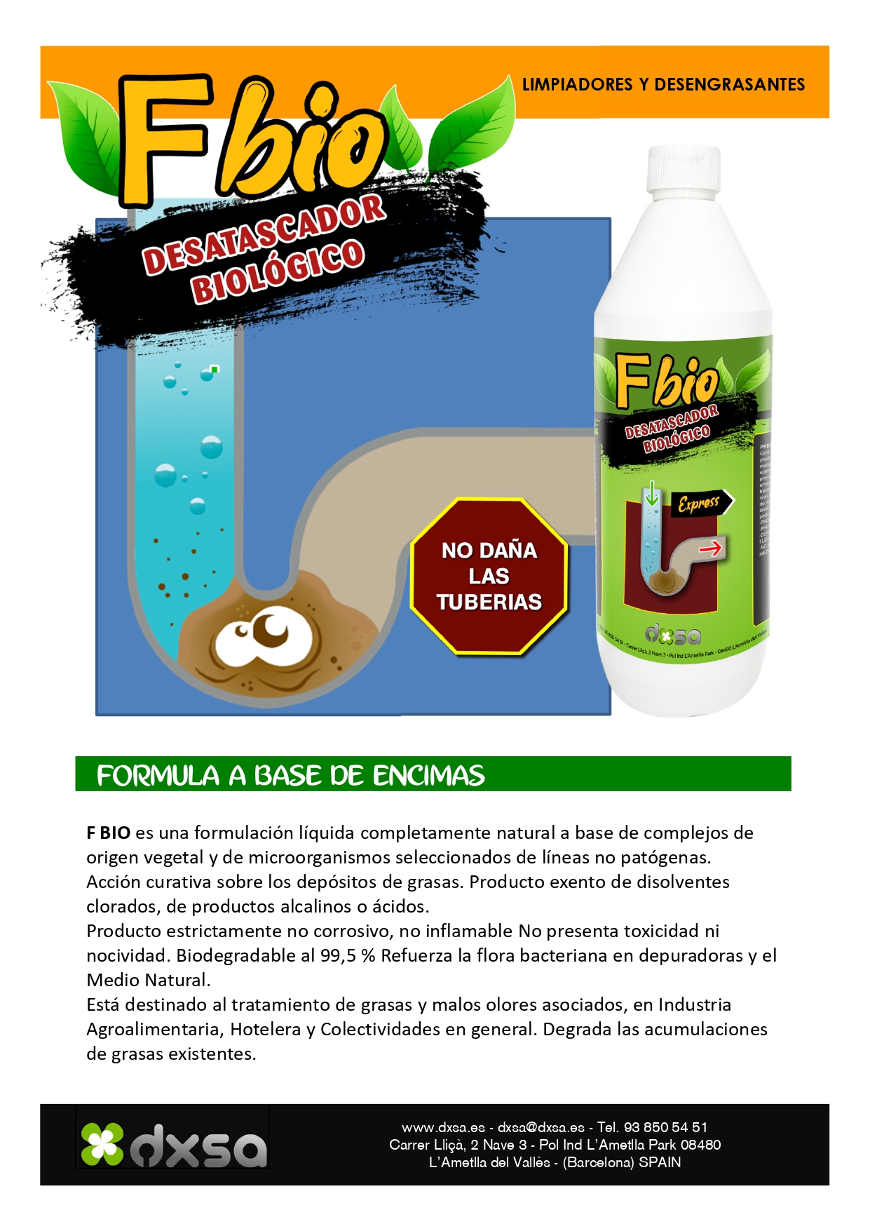 F-BIO  DESATASCADOR BIOLOGICO  15 X 1 LT