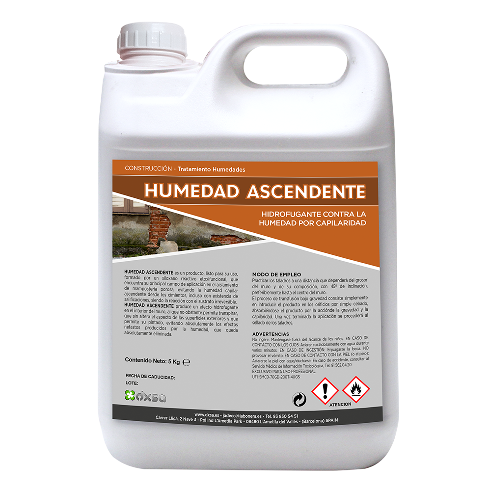 HUMEDAD ASCENDENTE    Hidrofugante contra la humedad por capilaridad 5 Kg