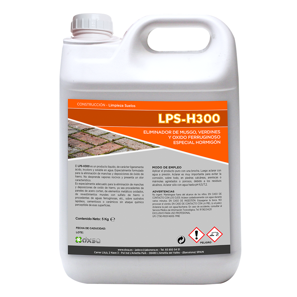 LPS-H300    Eliminador de musgo, verdines y oxido ferruginoso 5 Kg