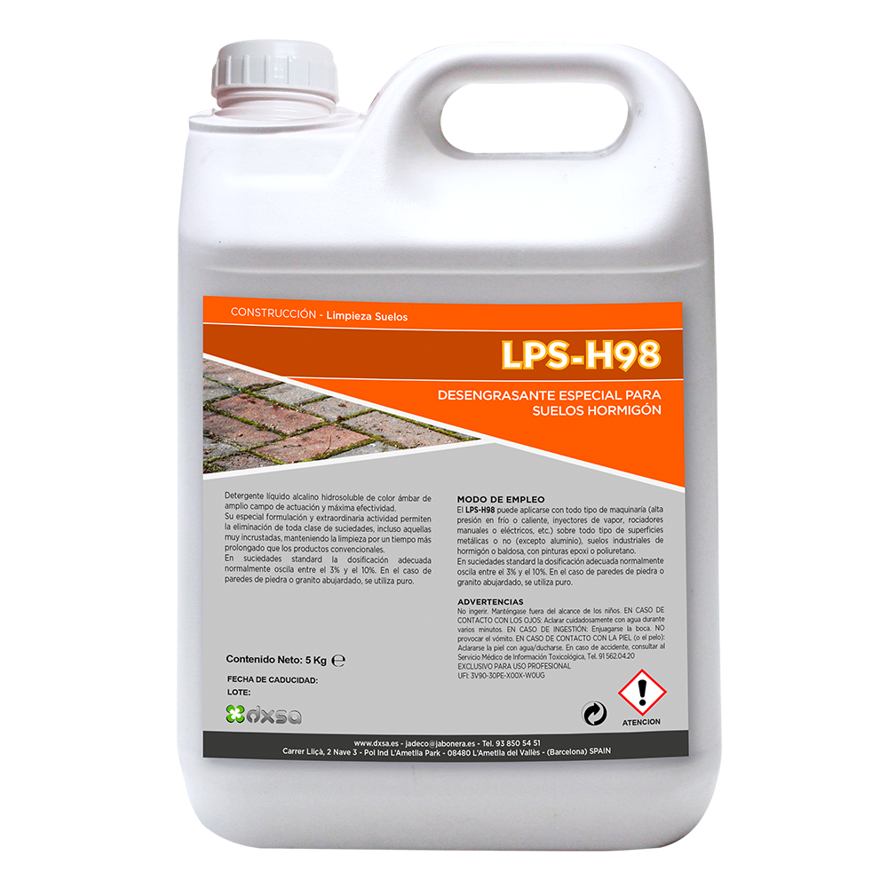 LPS-H98    Desengrasante especial suelo hormigon 25 Kg