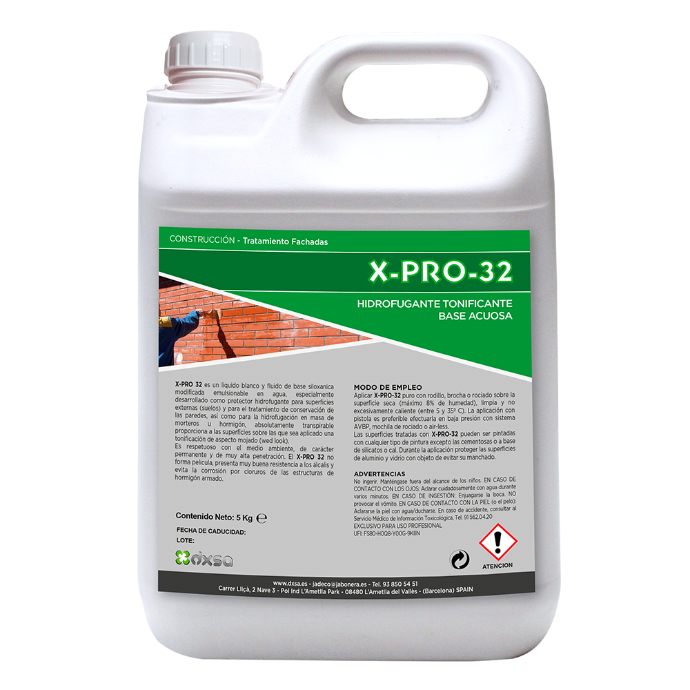 X-PRO-32    Hidrofugante tonificante base acuosa 10 Kg